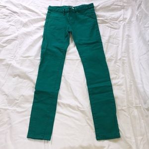 Billabong green skinny jeans size 28